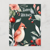 Minimalistisches Weihnachtsfest Postkarte (Vorderseite)