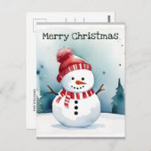 Minimalistisches Weihnachtsfest Postkarte (Vorne/Hinten)