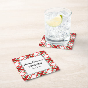 Minimalistisches Weihnachtsfest Rechteckiger Pappuntersetzer