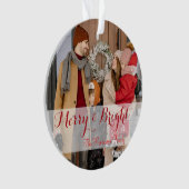 Minimalistisches WeihnachtsFoto Ornament (Vorderseite)