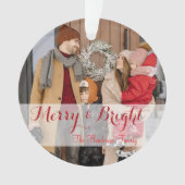 Minimalistisches WeihnachtsFoto Ornament (Vorderseite)
