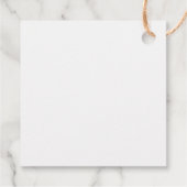 Minimalistisches Weihnachtsgebirge Evergreen Snow Geschenkanhänger (Rückseite)