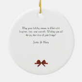 Minimalistisches Weihnachtsgebirge Evergreen Snow Keramik Ornament (Hinten)