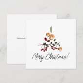 Minimalistisches Weihnachtsgebirge Feiertagskarte (Vorne/Hinten)