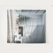 Minimalistisches Weihnachtsglühen Wandteppich (Vorderseite (Horizontal))