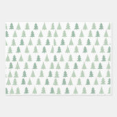 Minimalistisches Weihnachtsgrün-Pine-Geschenk Geschenkpapier Set (Vorderseite)