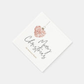 Minimalistisches Weihnachtsherz Serviette (Ecke)