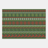 Minimalistisches Weihnachtsmuster - Schneeflocken, Geschenkpapier Set (Vorderseite)