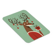 Minimalistisches Weihnachtsschenk für Rentiere Magnet (Rechte Seite)
