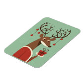 Minimalistisches Weihnachtsschenk für Rentiere Magnet (Linke Seite)