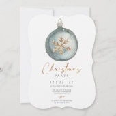 Minimalistisches Weihnachtsschmuck Winterfest Part Einladung (Vorderseite)