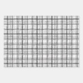Minimalistisches Weihnachtsschwarz & Weiß Zeichnen Geschenkpapier Set (Vorderseite 2)