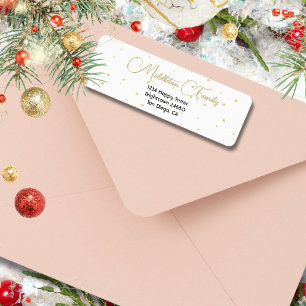 Minimalistisches Weihnachtsskript Gold Confetti-Ad