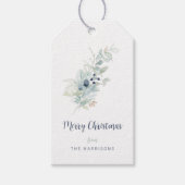 Minimalistisches Weihnachtswasser Botanisch Geschenkanhänger (Vorderseite)