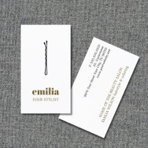 Minimalistisches Weiß Antikes Gold Schwarze Haarsp