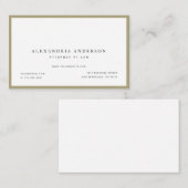 Minimalistisches Weiß Anwalt Beruflich Ozeanien Visitenkarte (Vorne/Hinten)