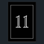 Minimalistisches Weiß auf schwarzem Vertikal | Tischnummer<br><div class="desc">Ein elegantes,  ultraminimalistisches Design. Große Zahlen sind leicht zu lesen. Koordiniert mit anderen minimalistischen,  monochromen Stücken in meinem Shop. Siehe Sammlung.</div>