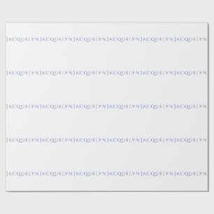 Minimalistisches Weiß Blau Einfach Elegant Modern Geschenkpapier