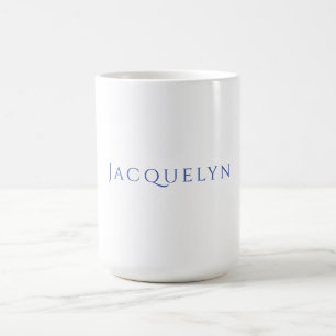 Minimalistisches Weiß Blau Einfach Elegant Modern  Kaffeetasse