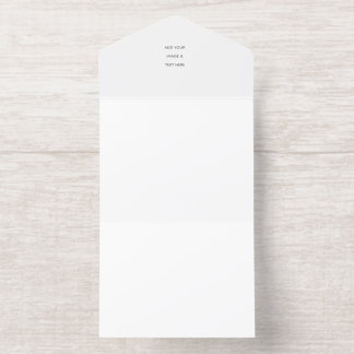 Minimalistisches Weiß Elegant für jeden Anlass All-in-One-Einladung