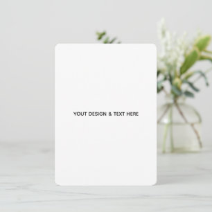 Minimalistisches Weiß Elegant für jeden Anlass Dankeskarte