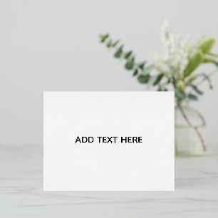 Minimalistisches Weiß Elegant für jeden Anlass Folien Feiertagspostkarte
