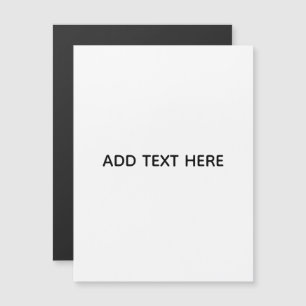 Minimalistisches Weiß Elegant für jeden Anlass Magnetkarte