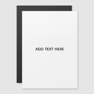 Minimalistisches Weiß Elegant für jeden Anlass Magnetkarte