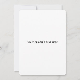 Minimalistisches Weiß Elegant für jeden Anlass Mitteilungskarte