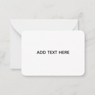 Minimalistisches Weiß Elegant für jeden Anlass Mitteilungskarte