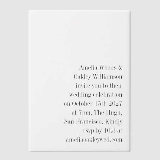 Minimalistisches Weiß Elegant Stilvolle Moderne Ho Pergament Einladungen (Vorderseite)