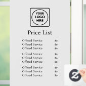 Minimalistisches Weiß-Logo | Anzeige der aktuellen Fensteraufkleber (Zuhause)