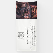 Minimalistisches Weiß-Logo | Modernes Branding Banner (Vertikal)