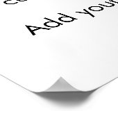 Minimalistisches Weiß-Logo | Modernes einfaches Br Poster (Ecke)