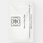 Minimalistisches Weiß-Logo | Sauberes einfaches Br Banner (Vertikal)