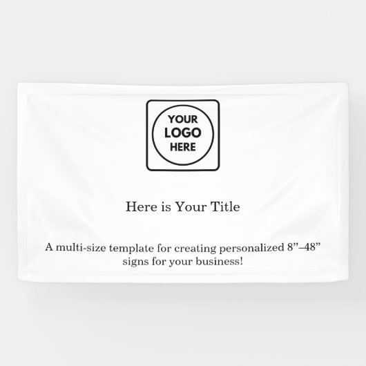 Minimalistisches Weiß-Logo | Sauberes einfaches Br Banner (Horizontal)