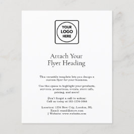 Minimalistisches Weiß-Logo | Sauberes, einfaches G Flyer