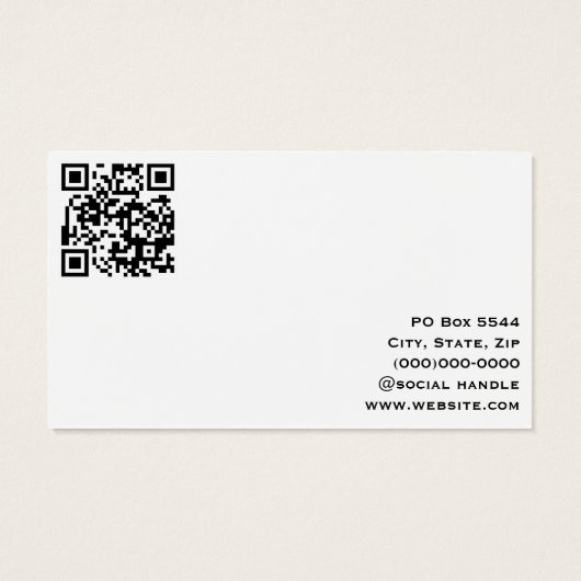 Minimalistisches Weiß mit Logos und QR-Code Visite (Rückseite)