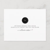 Minimalistisches Weiß Rosa Elegant Dankeschön Kart Postkarte (Rückseite)