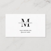 Minimalistisches Weißes Anfangsskript Treuekarte (Rückseite)