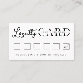 Minimalistisches Weißes Anfangsskript Treuekarte