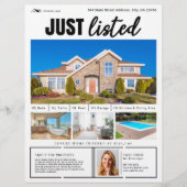 Minimalistisches, weißes Anwesen, nur Werbung aufg Flyer (Vorne)