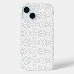 Minimalistisches weißes Blumenmuster iPhone 15 Pro Case-Mate iPhone Hülle