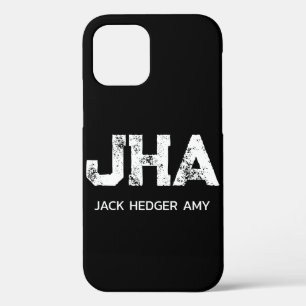 MINIMALISTISCHES WEIßES DREIBUCHSTABEN-MONOGRAMM N Case-Mate iPhone HÜLLE