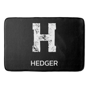 MINIMALISTISCHES WEIßES EIN-BUCHSTABEN-MONOGRAMM N BADEMATTE