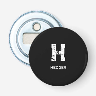 MINIMALISTISCHES WEIßES EIN-BUCHSTABEN-MONOGRAMM N FLASCHENÖFFNER