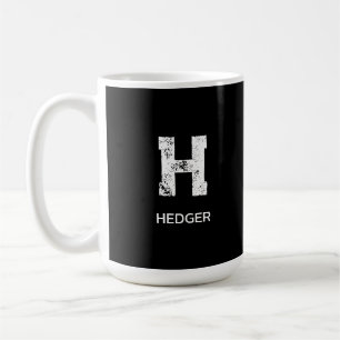 MINIMALISTISCHES WEIßES EIN-BUCHSTABEN-MONOGRAMM N KAFFEETASSE
