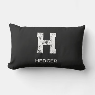 MINIMALISTISCHES WEIßES EIN-BUCHSTABEN-MONOGRAMM N KISSEN FÜR DRAUßEN