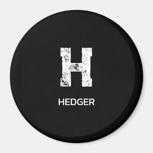 MINIMALISTISCHES WEIßES EIN-BUCHSTABEN-MONOGRAMM N MAGNET