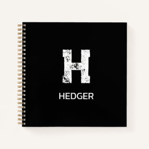 MINIMALISTISCHES WEIßES EIN-BUCHSTABEN-MONOGRAMM N NOTIZBLOCK